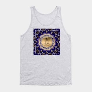 Golden and Purple Buddha Mandala Tank Top